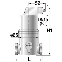 Mikroblasen Abscheider Spirovent DN20 3/4"