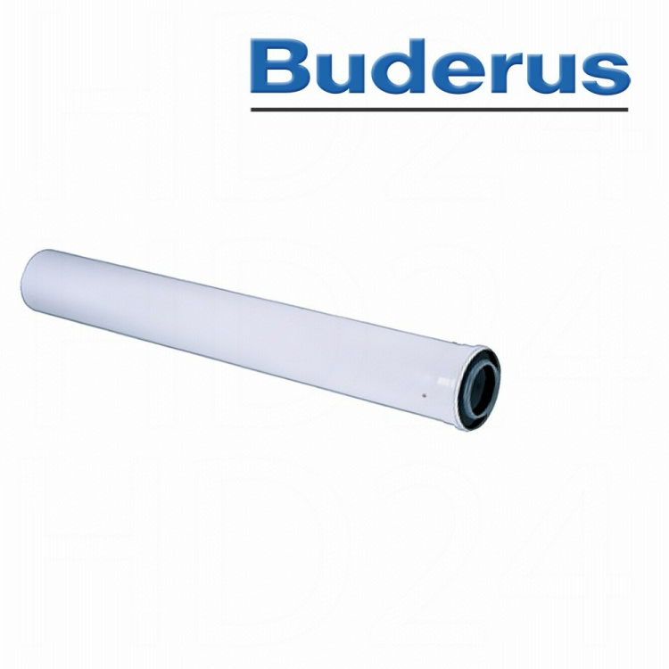 Buderus Konzentrisches Rohr, wei&szlig;, &Oslash; 80/125 mm, 950mm