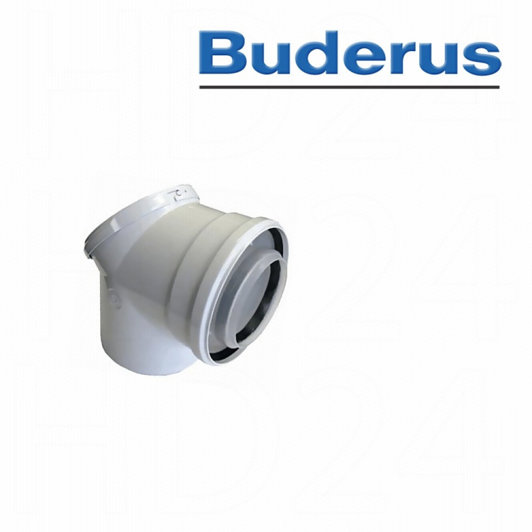 Buderus Konzentrischer Revisionsbogen, weiß, Ø 80/125mm, 87°