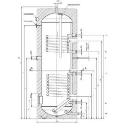 AE Trinny Warmwasserspeicher 300L 2 Register, Solarspeicher