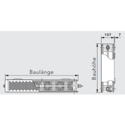 Vono Ulow E2 Tieftemperaturheizkörper 22 BH 500 / BL...