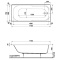 VitrA Acryl Badewanne OBJEKT Körperform 170 x 75 cm, weiss, Inhalt ca. 205 Liter