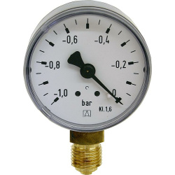 Rohrfeder-Manometer ø 80 mm, DN 15 (1/2") radial