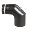 Abgasrohrsystem Pellet Bogen 90° DN 80 schwarz emailiert