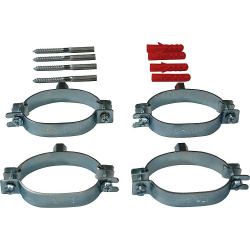 Ovalschellen-Set für Edelstahl-Wellrohr
