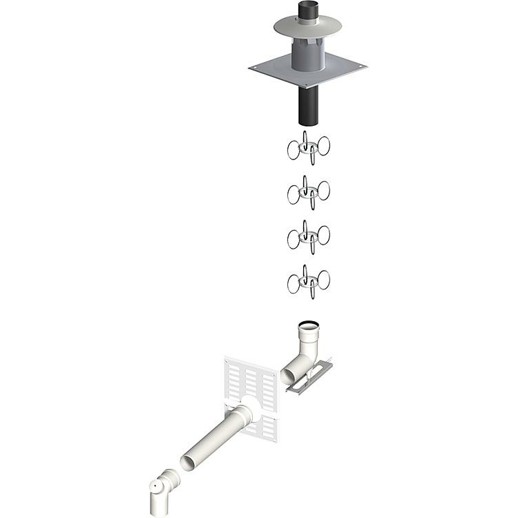 Kunststoff-Abgassystem Basis 4 (raumluftabh&auml;ngig)