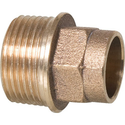 Rotguss Lötfitting Übergang 22mm- 1/2" AG