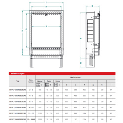 Vogel & Noot UP-Verteilerschrank 2 Kreise BT 110mm