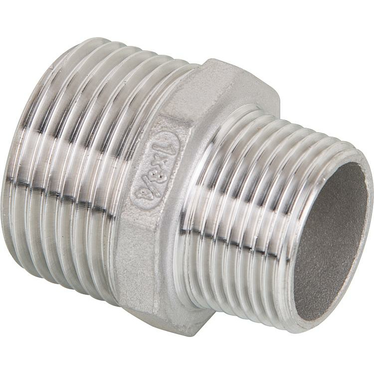 Edelstahl Reduktionsnippel DN 40 (1 1/2") x DN 25 (1")