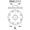 Flanschplatte mit Dichtung Edelstahl 180 mm Muffe DN 40 (1 1/2``)