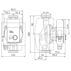 Wilo Yonos Pico PLUS 25/80 180mm