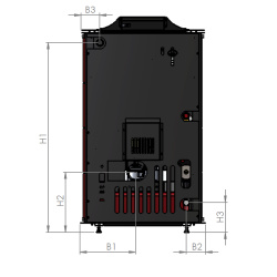 Pelletkaminofen Interio 14 weiss wasserf&uuml;hrend 4-14 kW