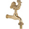 Auslaufventil "Gockel", Messing, mit Schlauch- verschraubung, Wandanschluss 1/2"