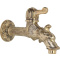 Auslaufventil mit Hebelgriff in Bronze mit Rosette, Wandanschluß 1/2``