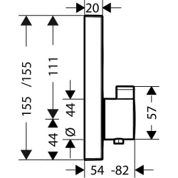 HG Unterputz-Thermostat ShowerSelect, f&uuml;r 1 Verbraucher