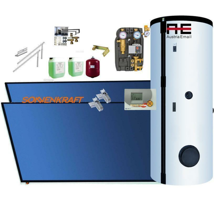 Solarkomplettset Sonnenkraft Premium Waagrecht 10,2m²