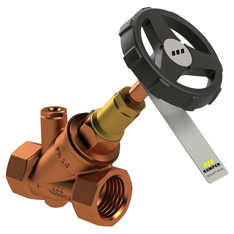 Kemper Freistromventile Weser aus Rotguss,DN32 1 1/4"  mit Innengewinde