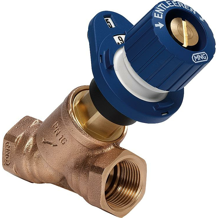 Strangregulierventil Honeywell Kombi-3-Plus, V5010Y DN10 (3/8") IG, blau