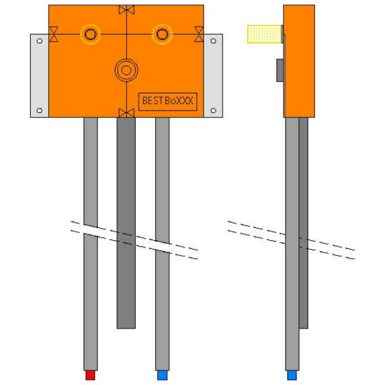 Montagebox Sp&uuml;ltisch Mepla 20mm/PoloKal NG DN50