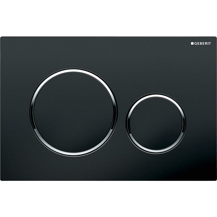 Betätigungsplatte Sigma 20 schwarz-chrom-schwarz