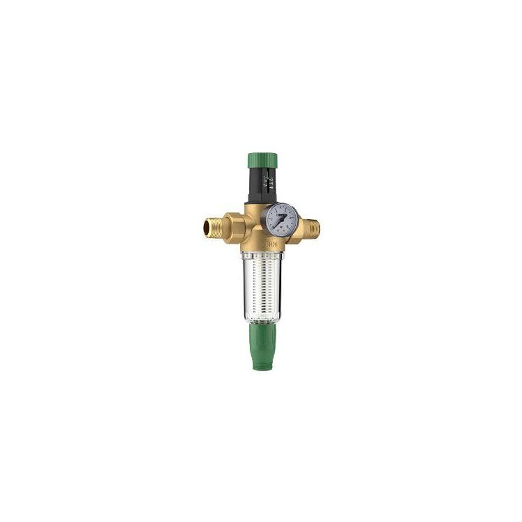 Herz Rückspül Fiter mit Druckreduzierer 3/4", DN 20 80-100µm, inkl. Manometer