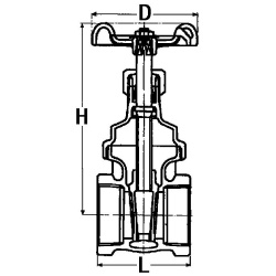 Muffenschieber RG aus Rotguss DN15 1/2&quot;