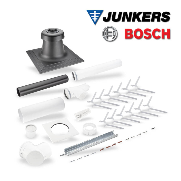 Buderus  Grundbausatz GA-K, 80/125, Kunststoff PP Junkers Bosch Buderus FC-Set80-C93