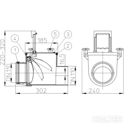 Rückstauklappe HL710.1