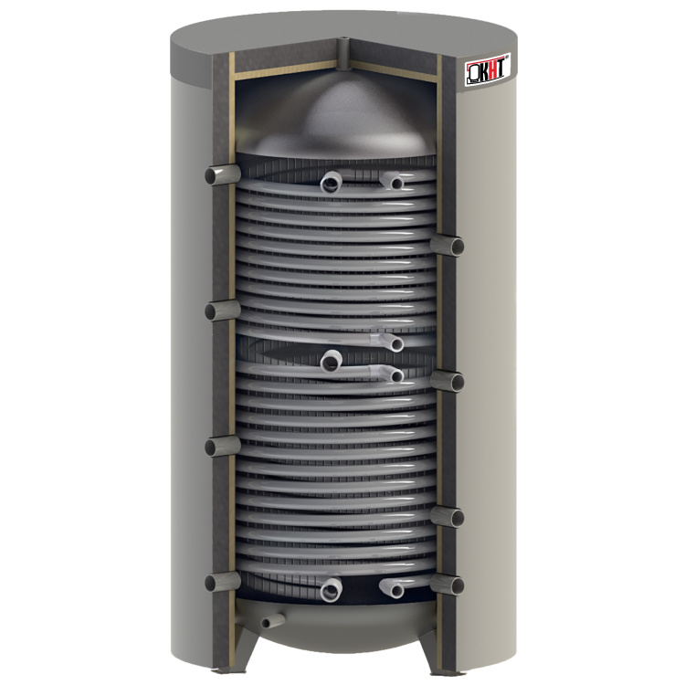 Hygienepufferspeicher HPRR Premium 1500 L mit 2 Solarregister