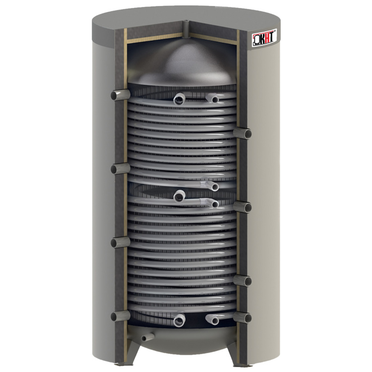 Hygienepufferspeicher KHT Premium C12 1000 L mit 2 Solarregister