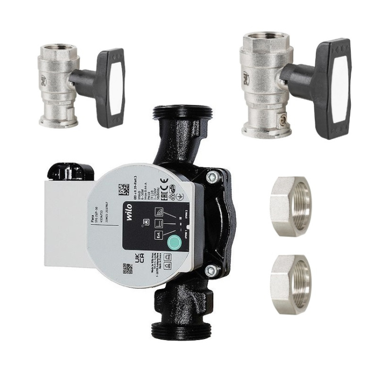 Rücklaufladepumpe Wilo STG25/7-50 PWM mit Absperrset