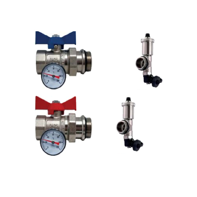 Fussbodenheizungsverteiler Anschlussgarnitur Premium Typ H DN25 1"