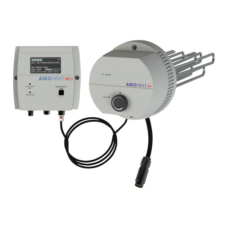 Flanschheizkörper ASKOHEAT AHF180-TI-plus, 1,75kW, 230/400V, 7-stufig, Ø 180 mm