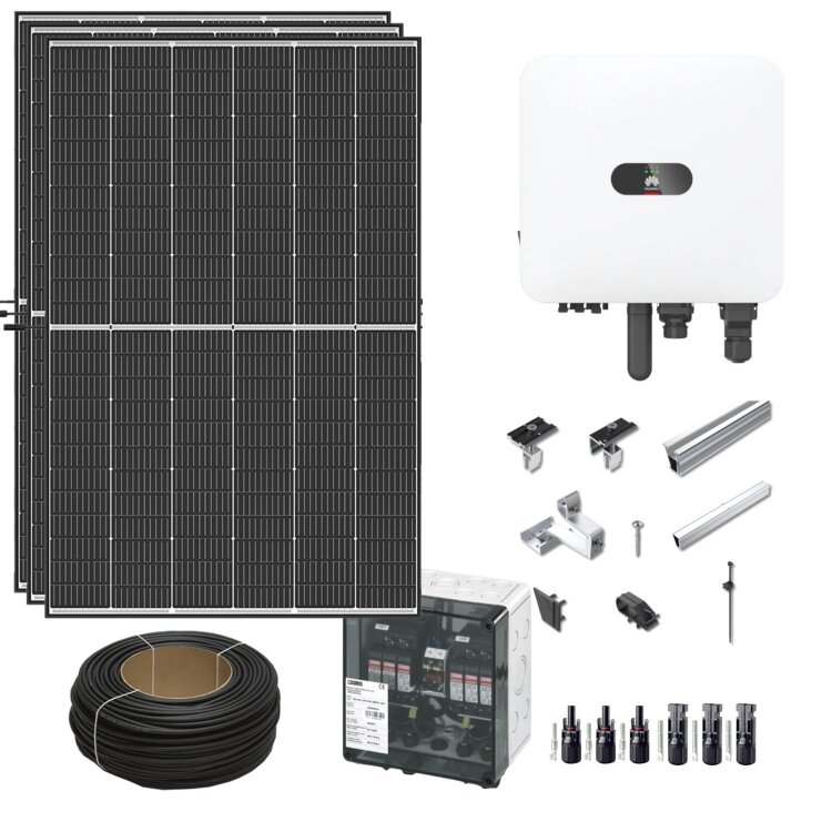Photovoltaik-Paket Huawei 5,6kW 465W-Glas-Glas Premium