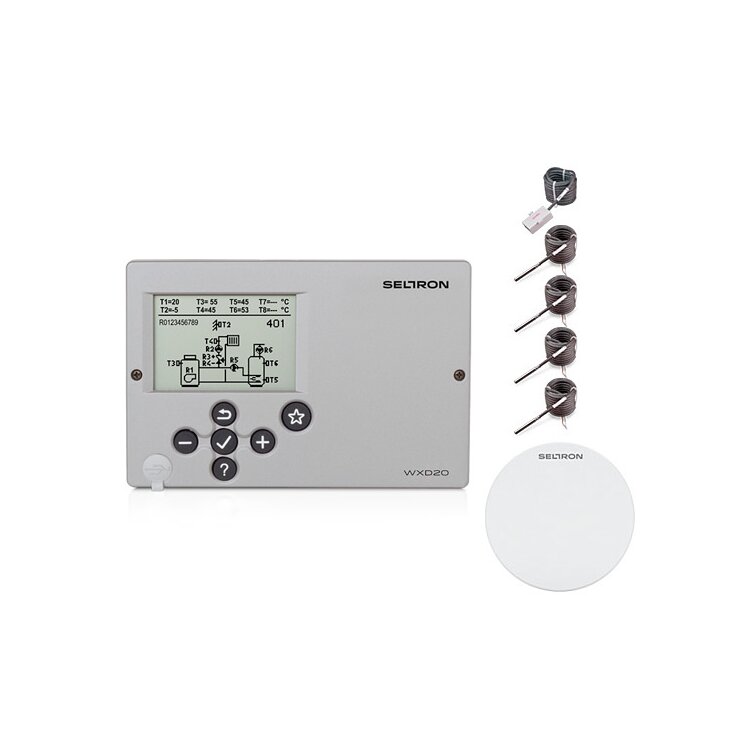 Witterungsgeführter Heizungsregler Seltron WXD20 mit Sensoren ( 2x TF, 2x VF, 1x AFD )