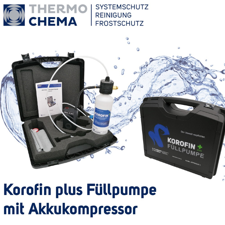 Korofin plus Füllpumpe vmit Akkukompressor