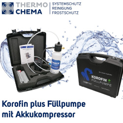 Korofin plus Füllpumpe vmit Akkukompressor