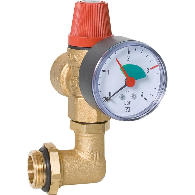 PAW Sicherheitsset zur Montage an Verteiler 3 bar bis 50kW, Manometer 0-4 bar