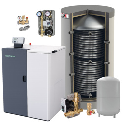 Pelletkessel Komplettpaket - Hygiene PKO25B 25kW 135kg