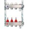 Heizkreisverteiler TN DN 25 (1") Edelstahl, 7 Heizkreise mit Flowmeter