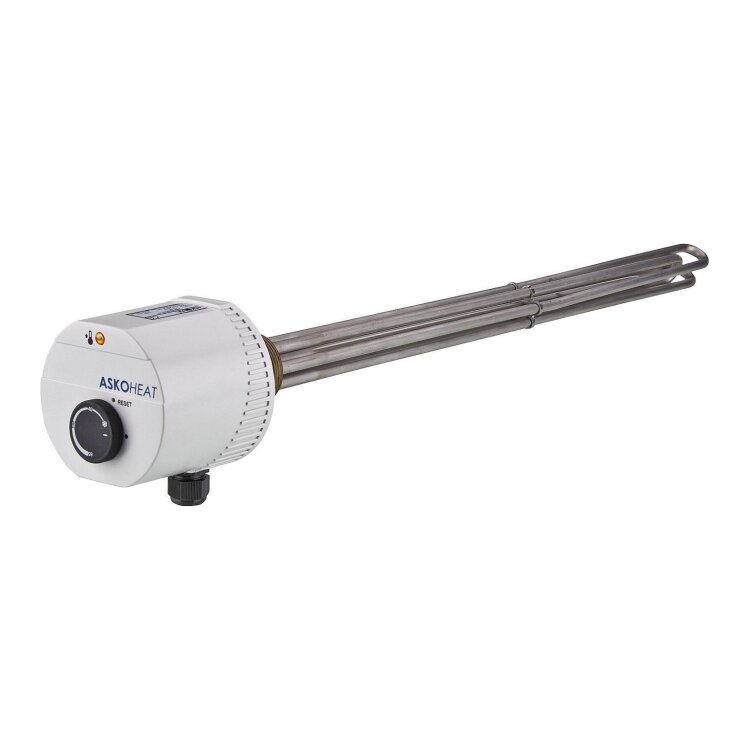 Einschraubheizkörper AHIR-BI-S 9,0 KW,  400 V 3 AC 6/4"  Einbaulänge: 750mm