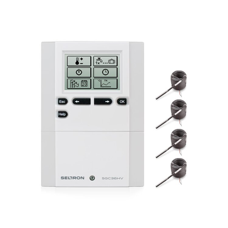 Differenzregler SELTRON SGC67HV, mit Sensoren (5xTF/Pt)