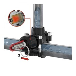 Rohrverbindung Flamco T-Plus für Stahl-Gewinderohr 1/2"x1/2"x1/2"