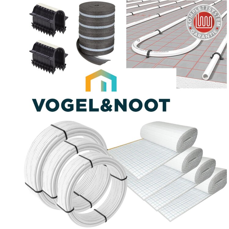 Vogel & Noot Fußbodenheizungs-Set 140 m² – Verlegeabstand 10 cm mit Aluverbundrohr