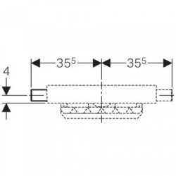 Geberit Kombifix Duschelement f&uuml;r Massivbau, H34