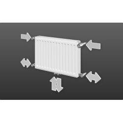 Vogel & Noot T6-Heizkörper Typ 21 VM-S 600x1000mm lackiert RAL 9016