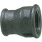 Muffe schwarz red. DN 25 (1") x DN 15 (1/2")