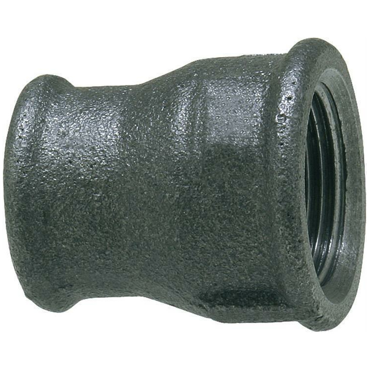 Muffe schwarz red. DN 50 (2") x DN 25 (1")