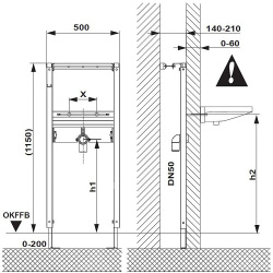 Waschtischelement HPS XT Breite: 500 mm