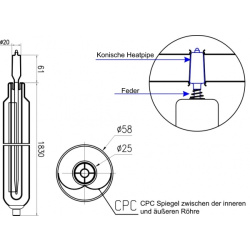 Solarkomplettset Vakuum CPC V2.0 2x 30 R&ouml;hren